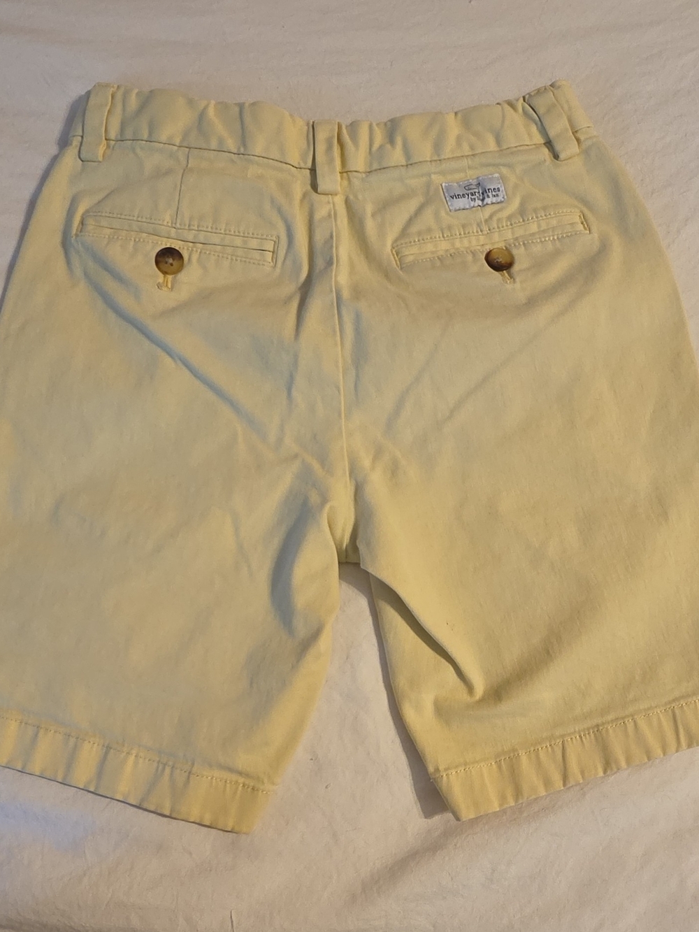 Vineyard Vines Pale Yellow Kids Chino Shorts Size 10